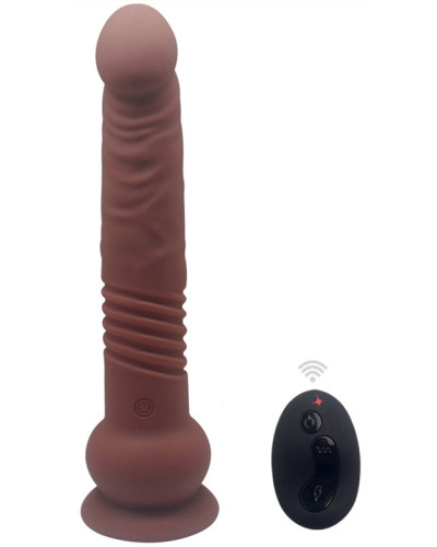 Gode vibrant The Commander 19 x 3.7cm Marron 