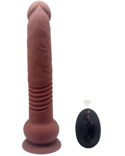 Gode vibrant The Commander 19 x 3.7cm Marron 