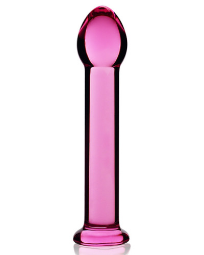 Gode en verre Romande Right 15 x 3.3cm Rose 