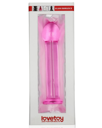 Gode en verre Romande Right 15 x 3.3cm Rose 