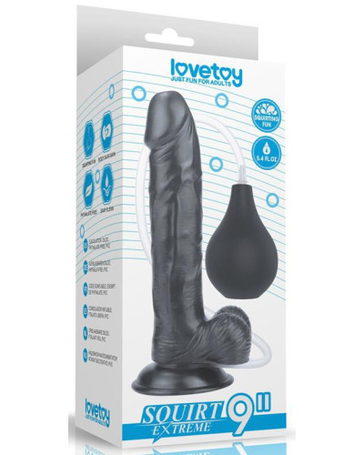 Gode éjaculateur Squirt 20 x 4.5cm Noir 