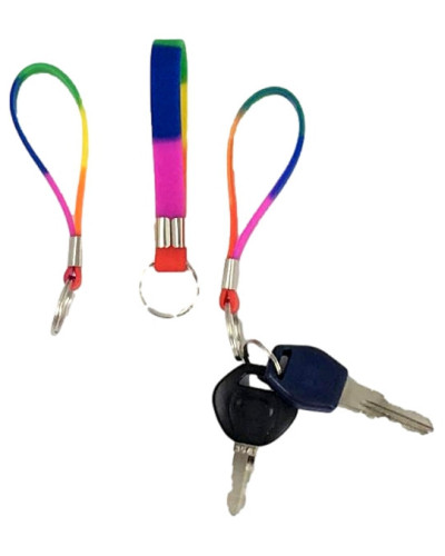 Porte-clé en silicone Rainbow 