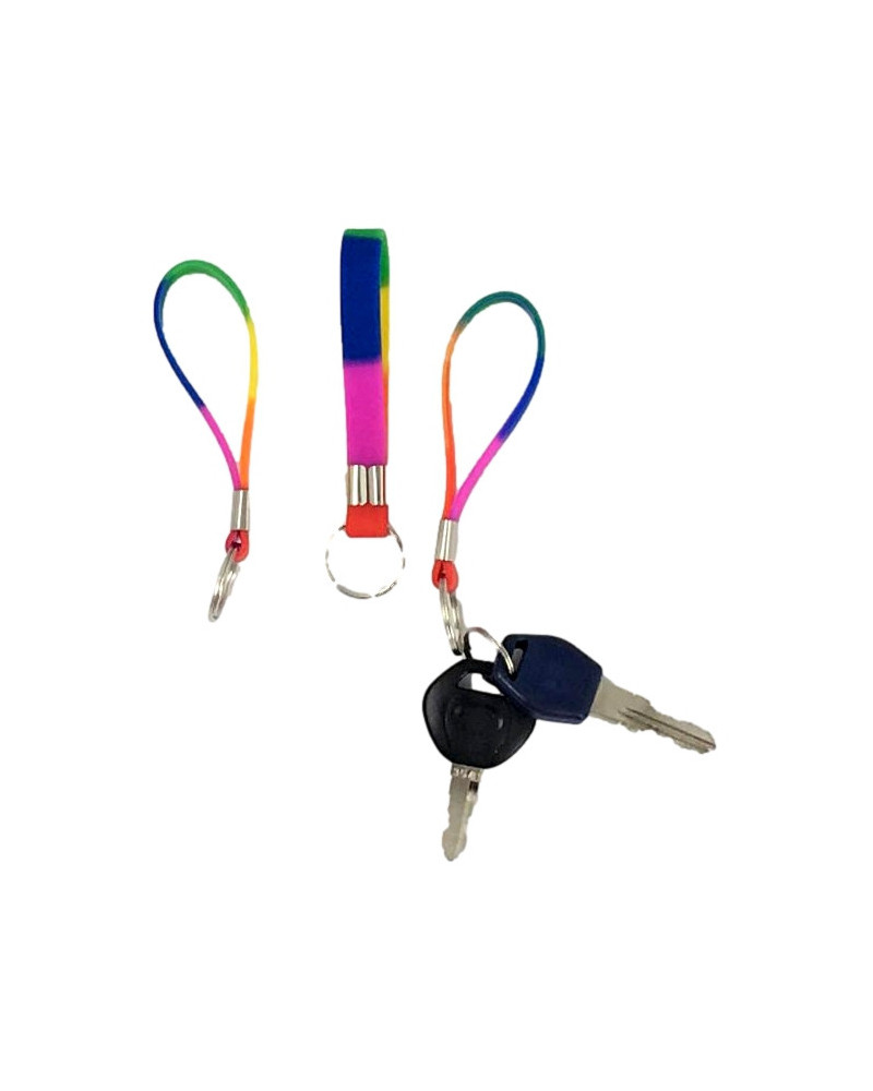 Porte-clé en silicone Rainbow 