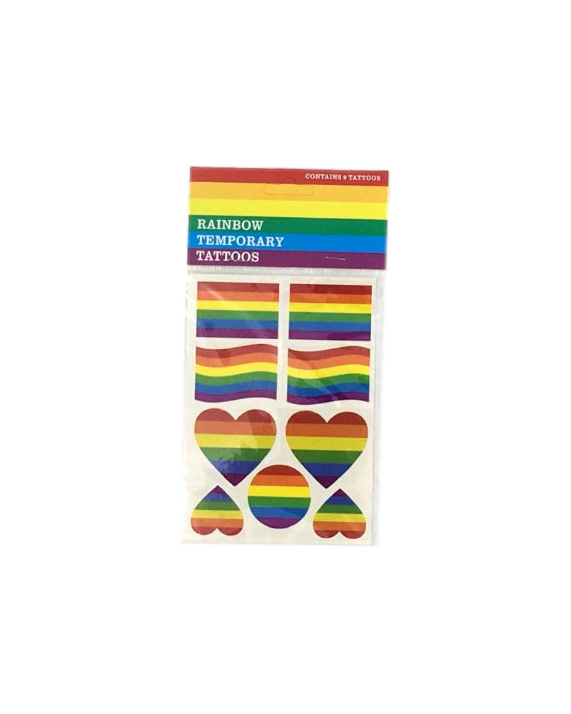 Tatouages éphémères Rainbow x9 