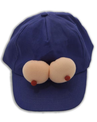 Casquette Bleue avec Seins 