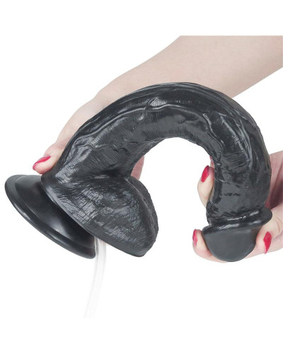 Gode réaliste éjaculateur Squirt 22 x 4.5cm Noir 