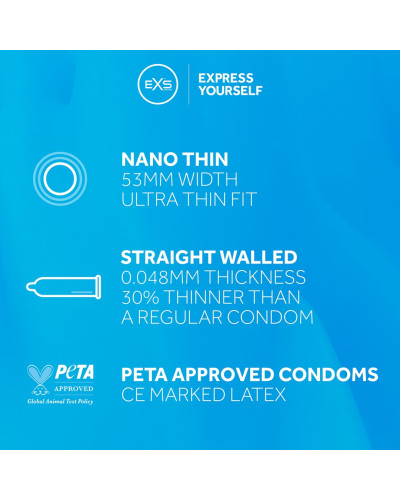 Préservatifs fins Nano Thin x3 