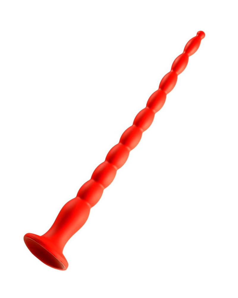 Gode long Stretch Worm N°2 - 40 x 4cm Rouge 