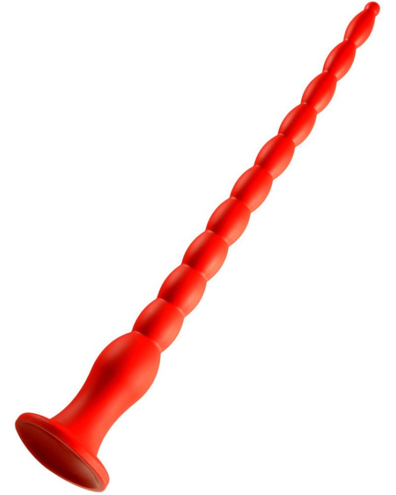 Gode long Stretch Worm N°6 - 60 x 6cm Rouge 