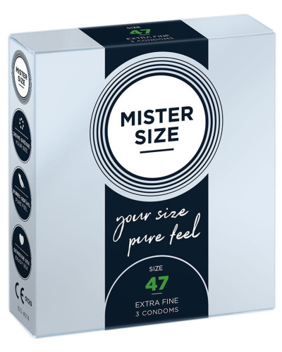 Préservatifs MISTER SIZE 47mm x3 