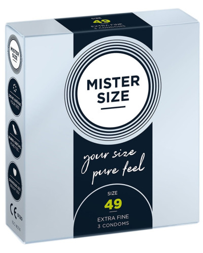 Préservatifs MISTER SIZE 49mm x3 