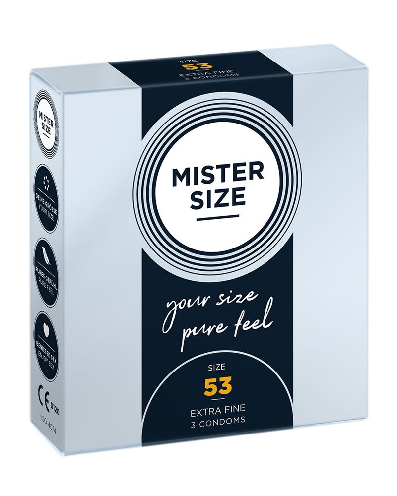 Préservatifs MISTER SIZE 53mm x3 