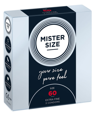 Préservatifs MISTER SIZE 60mm x3 