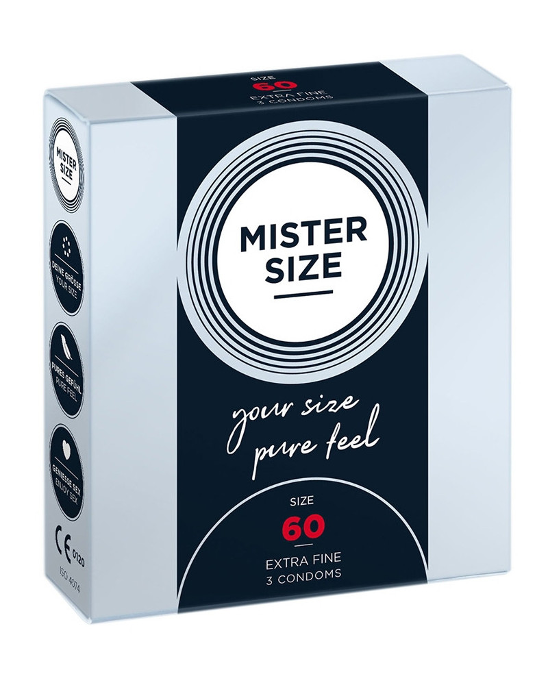 Préservatifs MISTER SIZE 60mm x3 
