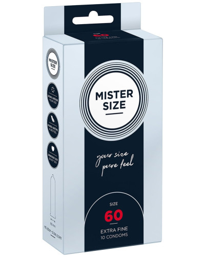 Préservatifs MISTER SIZE 60mm x10 