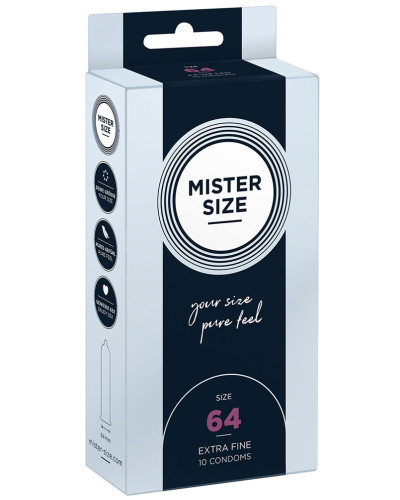 Préservatifs MISTER SIZE 64mm x10 