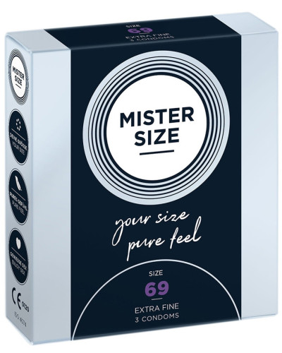 Préservatifs MISTER SIZE 69mm x3 
