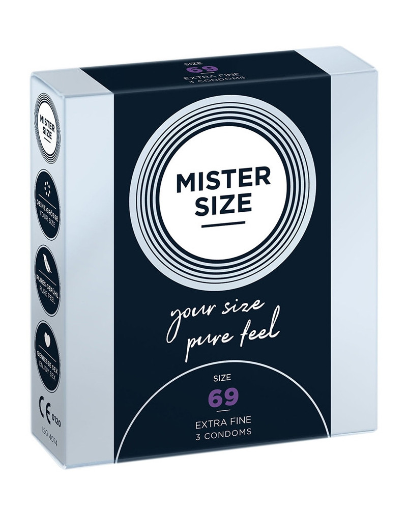 Préservatifs MISTER SIZE 69mm x3 