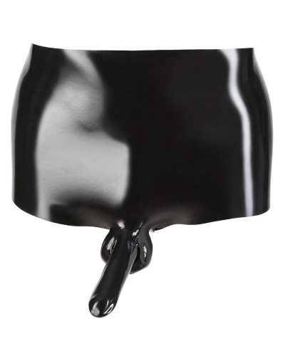 Short en latex avec Gaine de pénis 