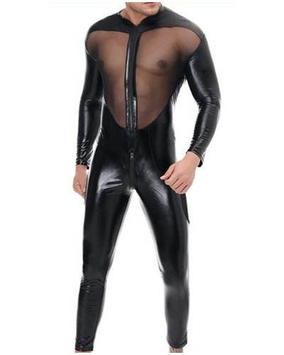 Combinaison intégrale Tulle et Fetish Noire  Couleur principale:Noir