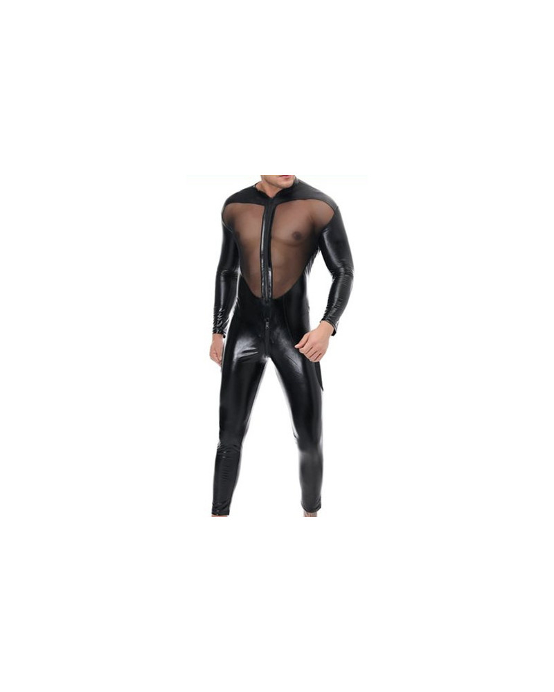 Combinaison intégrale Tulle et Fetish Noire  Couleur principale:Noir