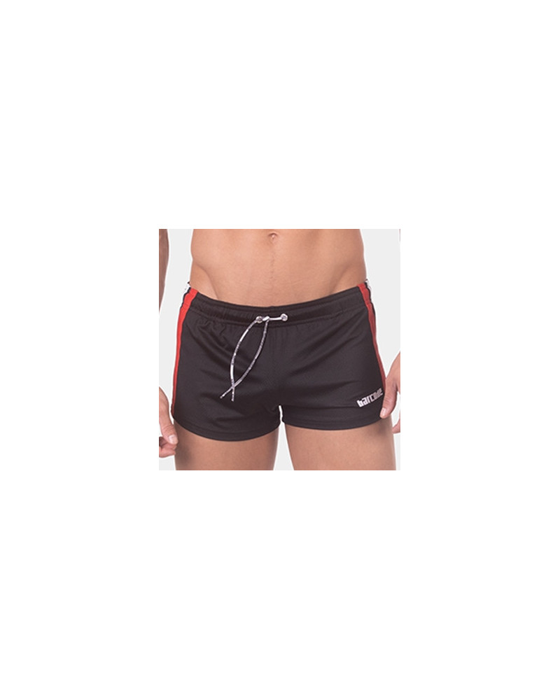 Short Timur Noir Rouge Blanc  Couleur principale:Noir Couleur secondaire:Rouge