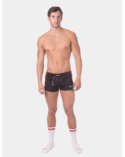 Short Timur Noir Rouge Blanc  Couleur principale:Noir Couleur secondaire:Rouge