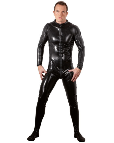 Combinaison en latex avec Zip intégral  Couleur principale:Noir