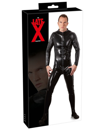 Combinaison en latex avec Zip intégral  Couleur principale:Noir