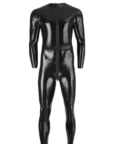 Combinaison en latex avec Zip intégral  Couleur principale:Noir