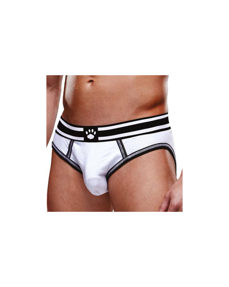 Bottomless OPEN BRIEF Prowler Blanc-Noir  Couleur principale:Blanc Couleur secondaire:Noir