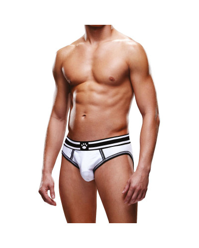 Bottomless OPEN BRIEF Prowler Blanc-Noir  Couleur principale:Blanc Couleur secondaire:Noir