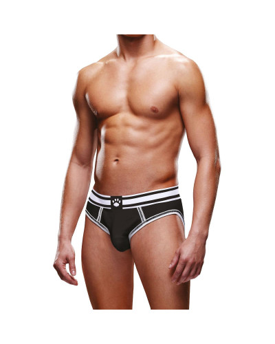 Bottomless Open Brief Prowler Noir-Blanc  Couleur principale:Noir Couleur secondaire:Blanc