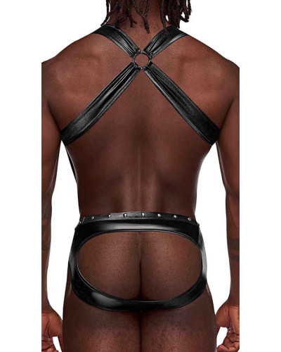 Bottomless et Harnais Uranus Male Power  Couleur principale:Noir