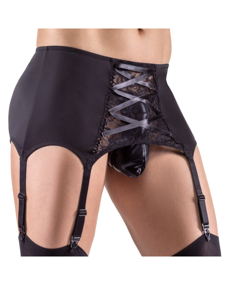 Porte-Jarretelles Homme Belt Lace Noir  Couleur principale:Noir