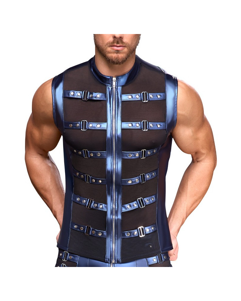 Veste avec zip Top Eclino Bleu métallisé  Couleur principale:Bleu