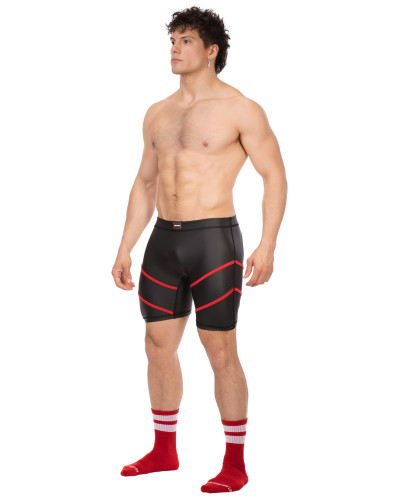 Short Nuru Noir-Rouge  Couleur principale:Noir Couleur secondaire:Rouge