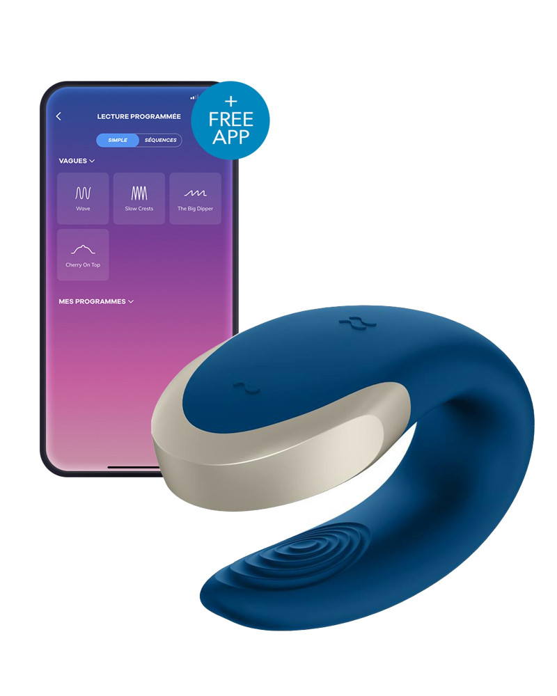 Stimulateur connecté DOUBLE LOVE LUXURY Bleu 