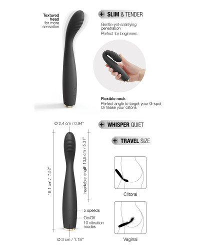 Stimulateur G-Slim Dorcel 19cm Noir 