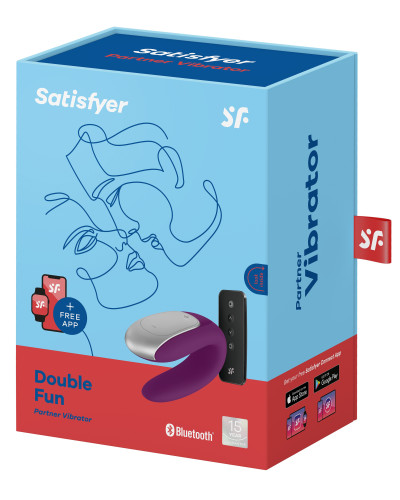 Double stimulateur connecté Double Fun Satisfyer Violet 