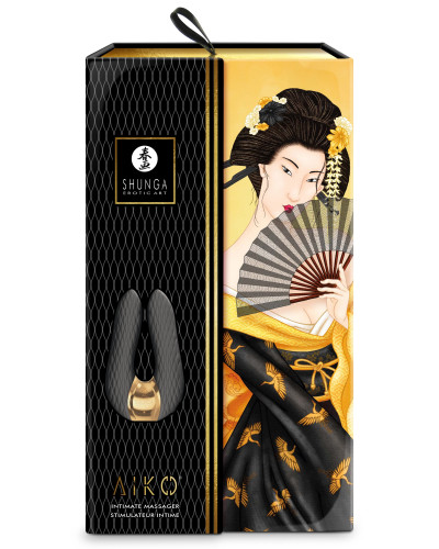 Double stimulateur intime Shunga Aiko Noir 