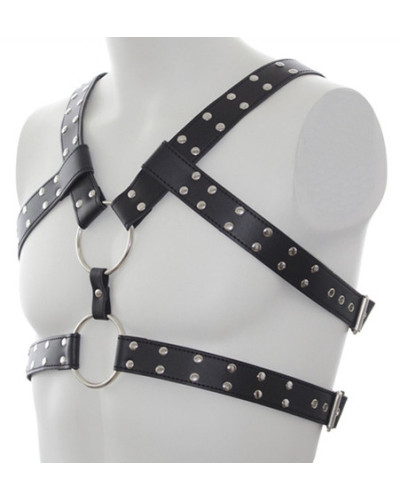 Harnais Double Belt Simili noir 