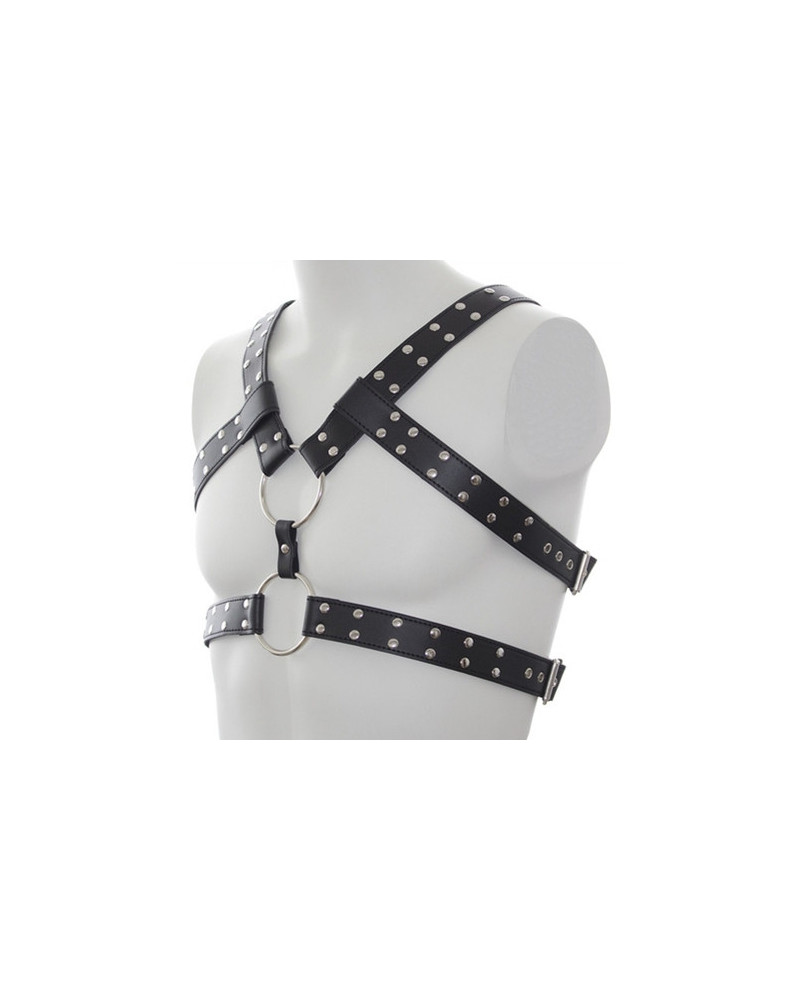 Harnais Double Belt Simili noir 