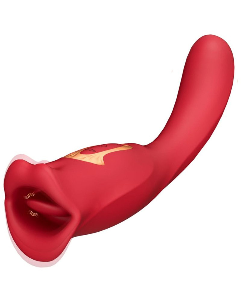 Stimulateur Anulingus avec Gode Lips Tongue 10 x 3.4cm 