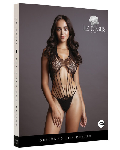 Body Strappy Lace Teddy Noir 