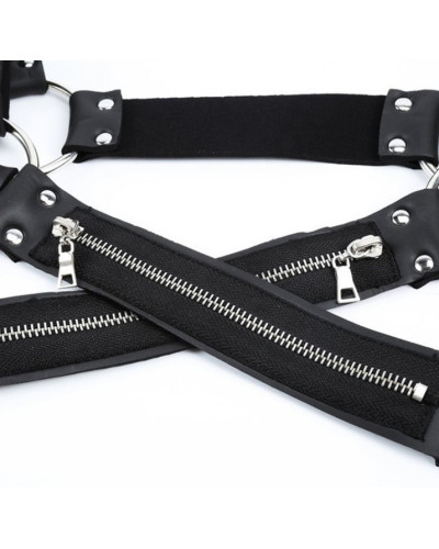 Harnais en néoprène Cross Body Zip Noir 