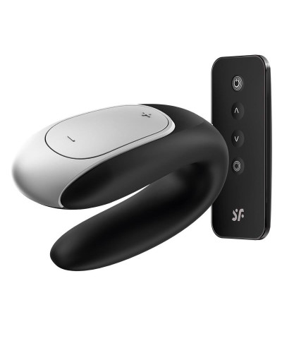 Double stimulateur connecté Double Fun Satisfyer Noir 