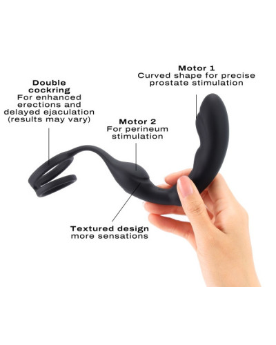 Cockring Plug Vibrant P-Ring Dorcel 9 x 3.7cm 