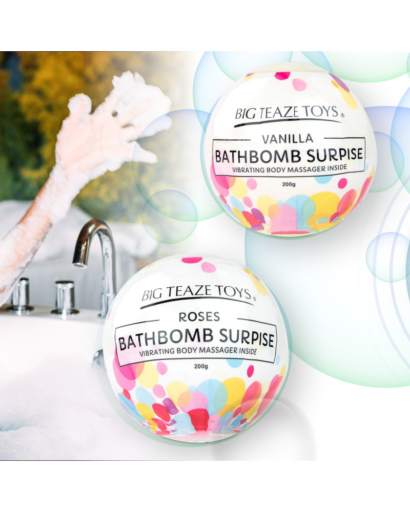 Bombe de bain moussante avec Vibro Parfum Rose 