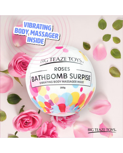 Bombe de bain moussante avec Vibro Parfum Rose 